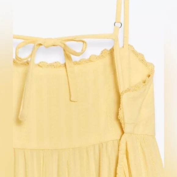 ZARA OPEN BACK MAXI DRESS YELLOW SIZE XL - Picture 10 of 11